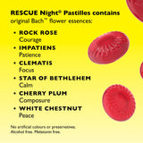 Bach Rescue Night Pastilles blackcurrant flavour 50g (British brand)