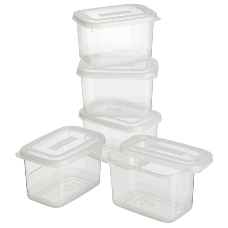Sainsbury's Home Basics food storage boxes 220ml 5 pack (British brand)