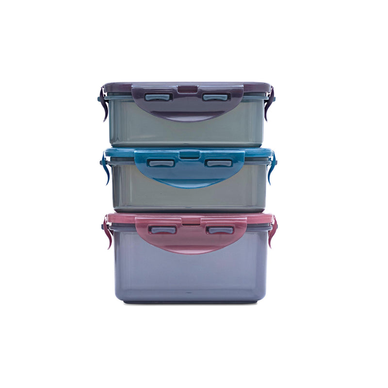 Lock & Lock rectangular storage container set 3pcs, imported from the UK