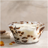 Habitat white suede amber candle 880g, imported from the UK
