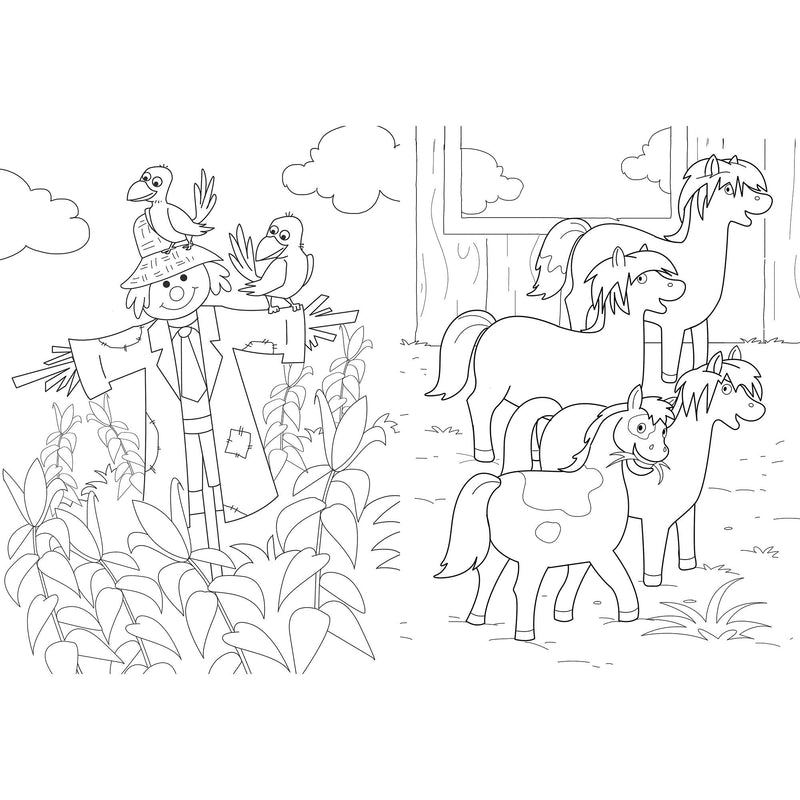 Igloo Books farm colouring book for children, UK version