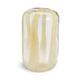 Sainsburys Habitat Art Glass Stripe Vase Buttermilk Decorative Vase D11.5 x H19.6cm- Buy online at McGrocer