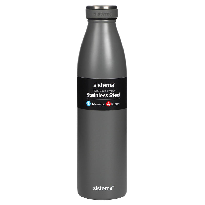 Sistema Hydrate stainless steel bottle multicolour 750ml (British brand)