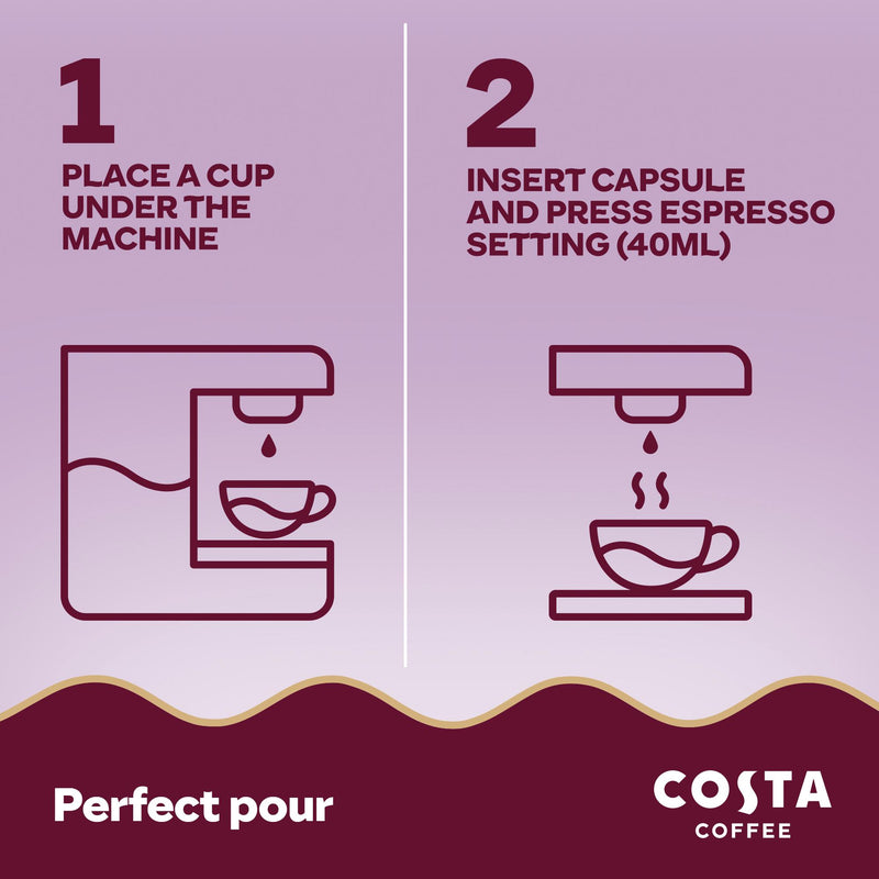Costa Coffee Dark & Intense Brazilian Blend capsules 10 pack, UK version