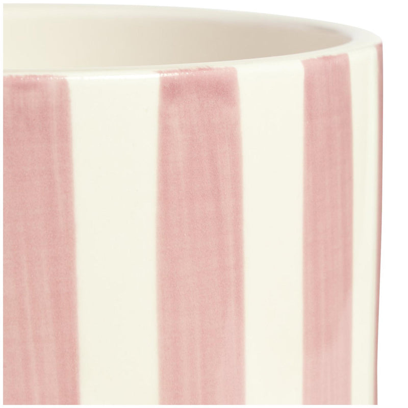 Habitat Pepper & Cassis scented pink stripe ceramic large candle, UK version
