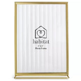 Sainsburys Habitat Reeded Glass Frame Gold 4x6 inch Stand Photo Frame- Buy online at McGrocer