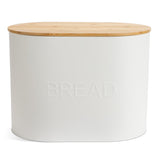 Sainsburys Habitat Embossed Text Carbon Steel Bread Bin 25.5 x 22.5 x 34.5cm- Buy online at McGrocer