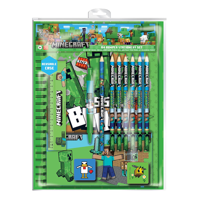 Minecraft themed stationery set, imported from the UK