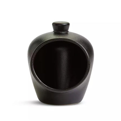 Sainsburys Habitat Industrial Stoneware Salt Container Black- Buy online at McGrocer