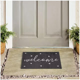 Sainsburys Sainsbury's Home Ditsy Heart Washable Cut Pile Doormat - 57x40cm- Buy online at McGrocer
