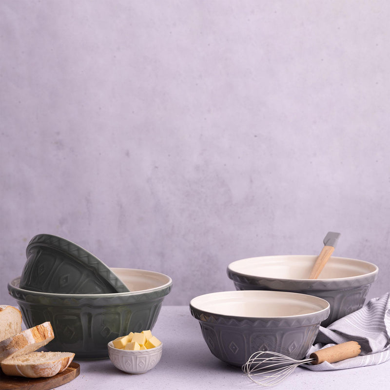 Mason Cash Grey Mixing Bowl 24cm, imported from the UK