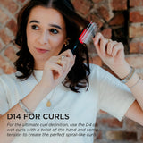 Denman D14 mini curl definer Pink Crush 5-row hairbrush, imported from the UK