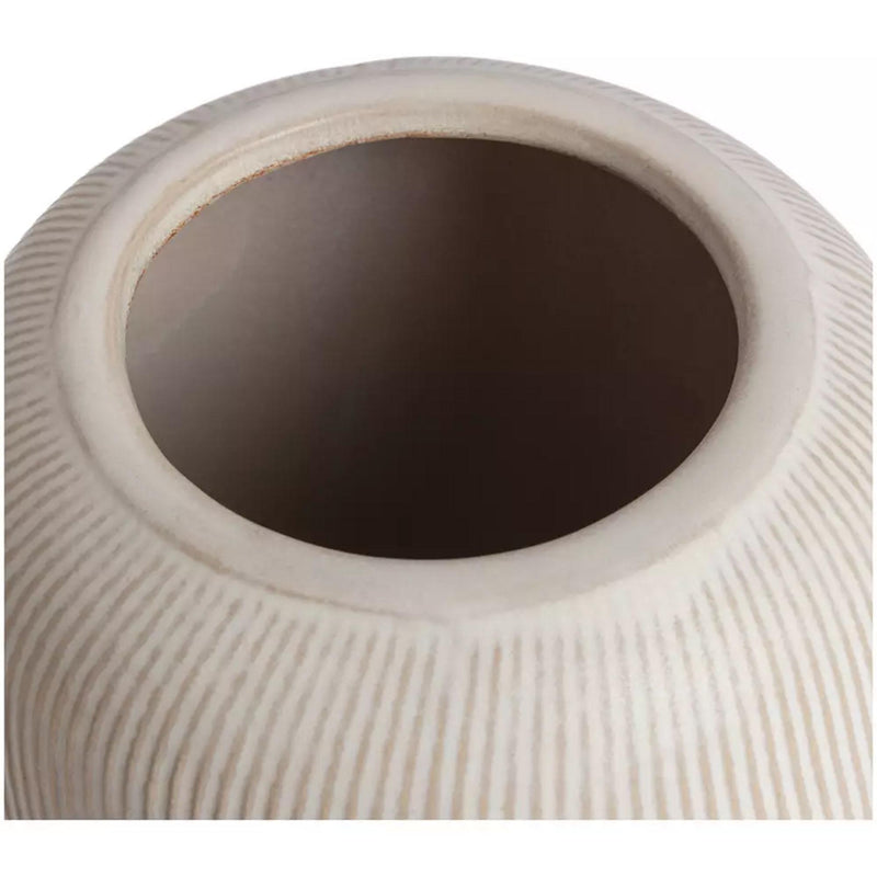 Habitat large ribbed ceramic vase natural, UK version