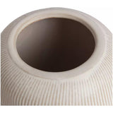 Habitat large ribbed ceramic vase natural, UK version