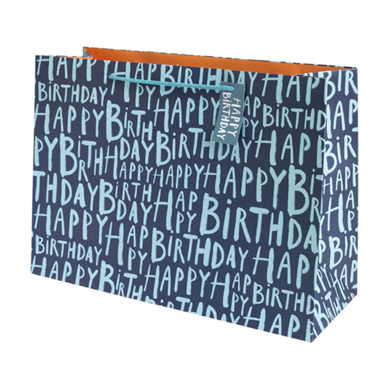 Sainsbury's Blue Happy Birthday extra large gift bag, imported from the UK