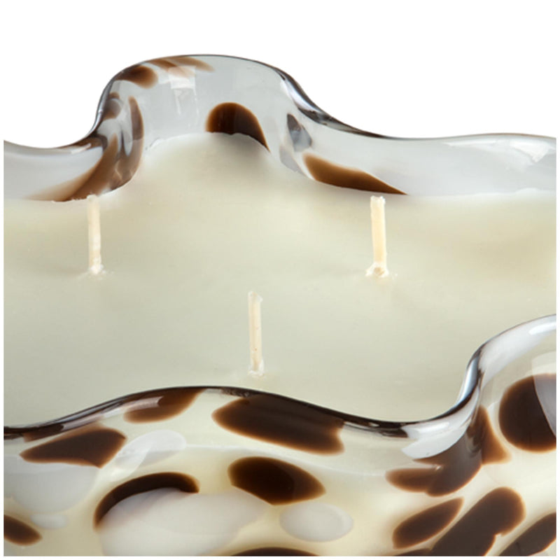 Habitat white suede amber candle 880g, imported from the UK
