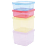 Sainsbury's coloured portion pots food storage containers x4 (British brand)