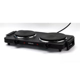 Cookworks 2500W Double Hotplate Hob 50.5 x 27 x 7cm - British product