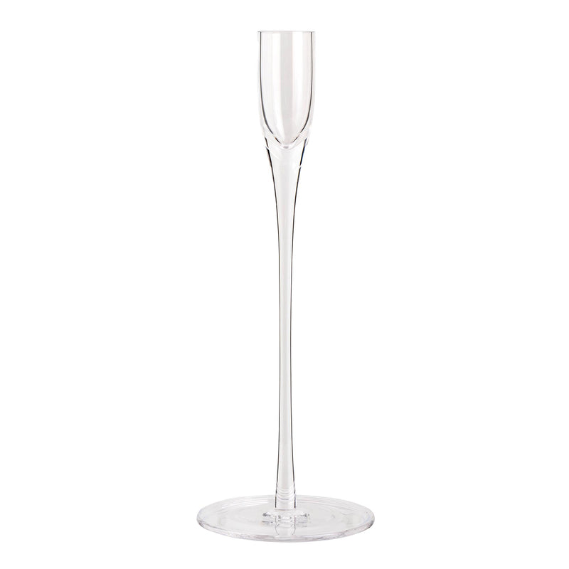 Habitat tall clear glass taper candle holder 25cm, UK version