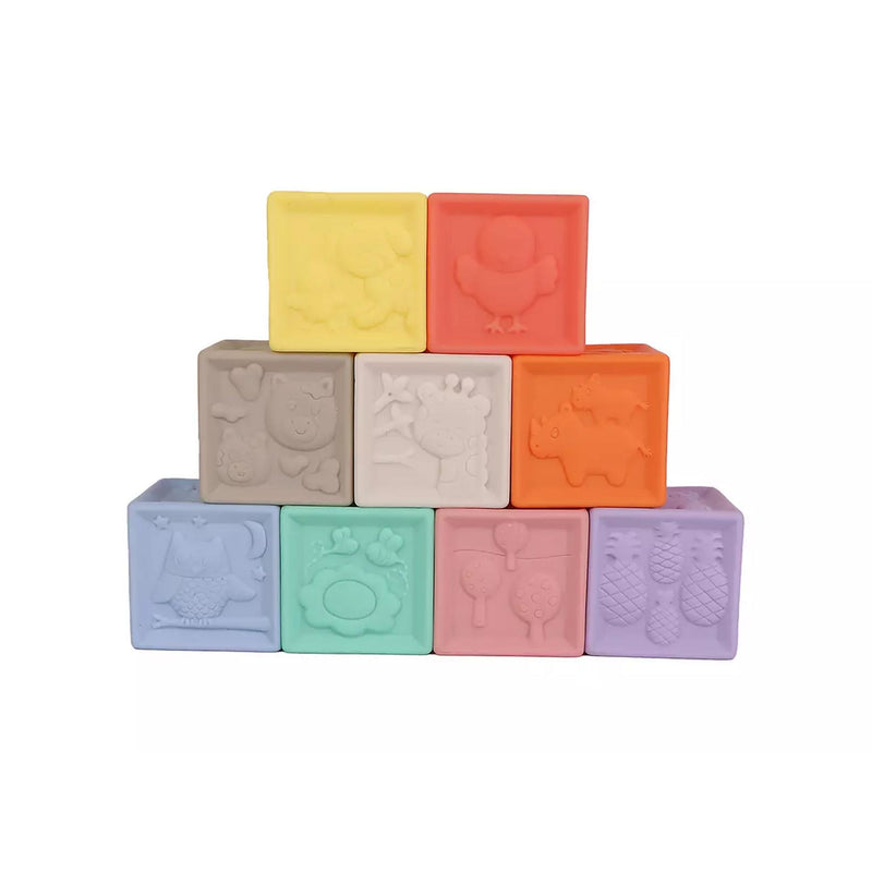 Chad Valley pack of 9 sensory stacking cubes - British product