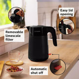 Bosch MyMoment Excite Black Electric Kettle 1.7L - British product