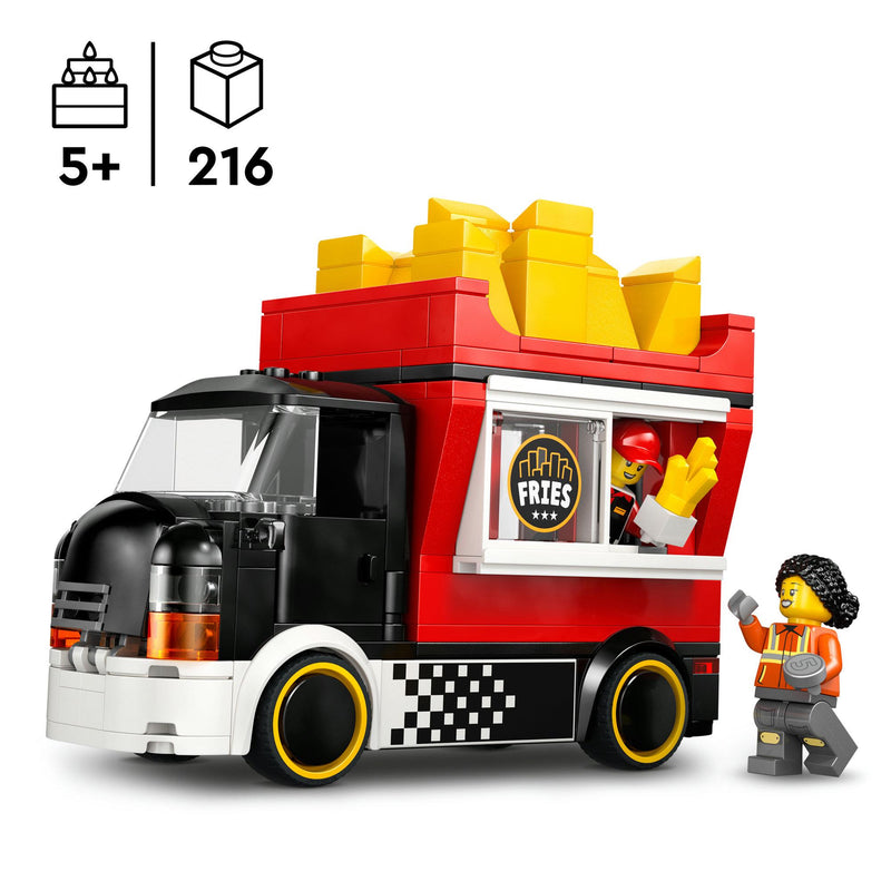 LEGO City Fries Food Truck building toy 216 pieces, imported from the UK