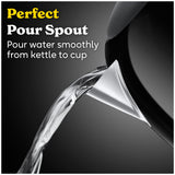 Russell Hobbs black electric kettle 1.7L, imported from the UK