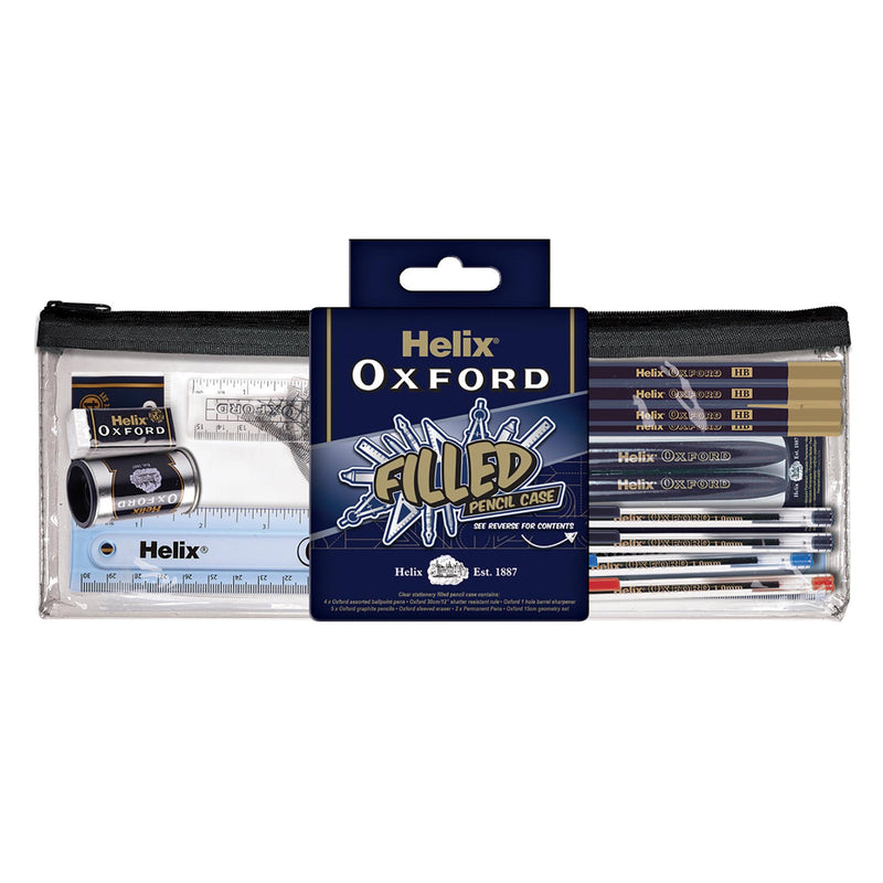Oxford filled pencil case 18-piece, imported from the UK