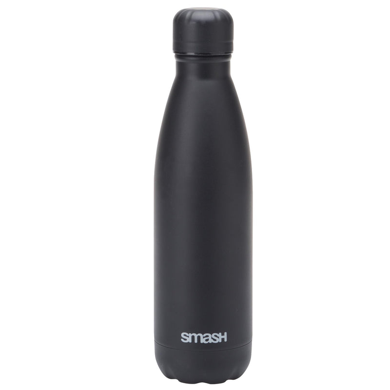Smash Black Stainless Steel Bottle 500ml (British brand)