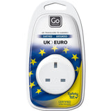 Go Travel UK-EU adaptor travel plug (British brand)