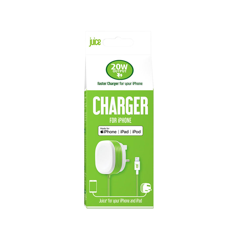 Juice Lightning mains charger 20W 1.5m, UK version