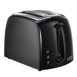 Russell Hobbs Textures Black Toaster 2 Slice, imported from the UK