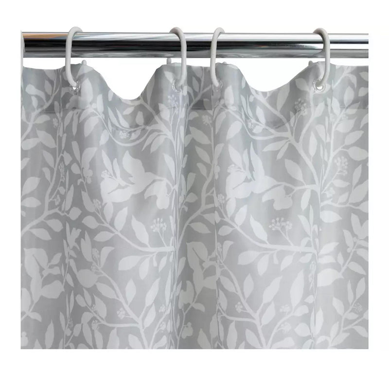 Sainsbury's Home grey floral shower curtain 180x180cm, UK version