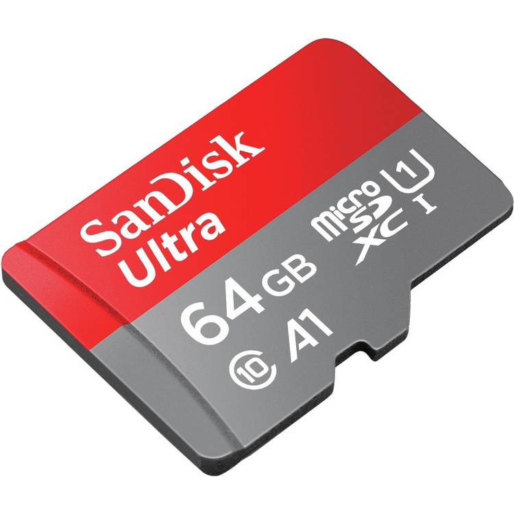 SanDisk Ultra 64GB microSDXC memory card, UK version