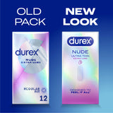 Durex Nude Extra Lube condoms 10 pack, UK version