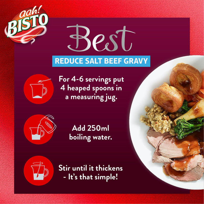Bisto reduced salt beef gravy granules 230g - British product