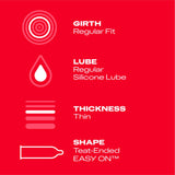 Durex Thin Feel transparent latex condoms 20 pack (British brand)