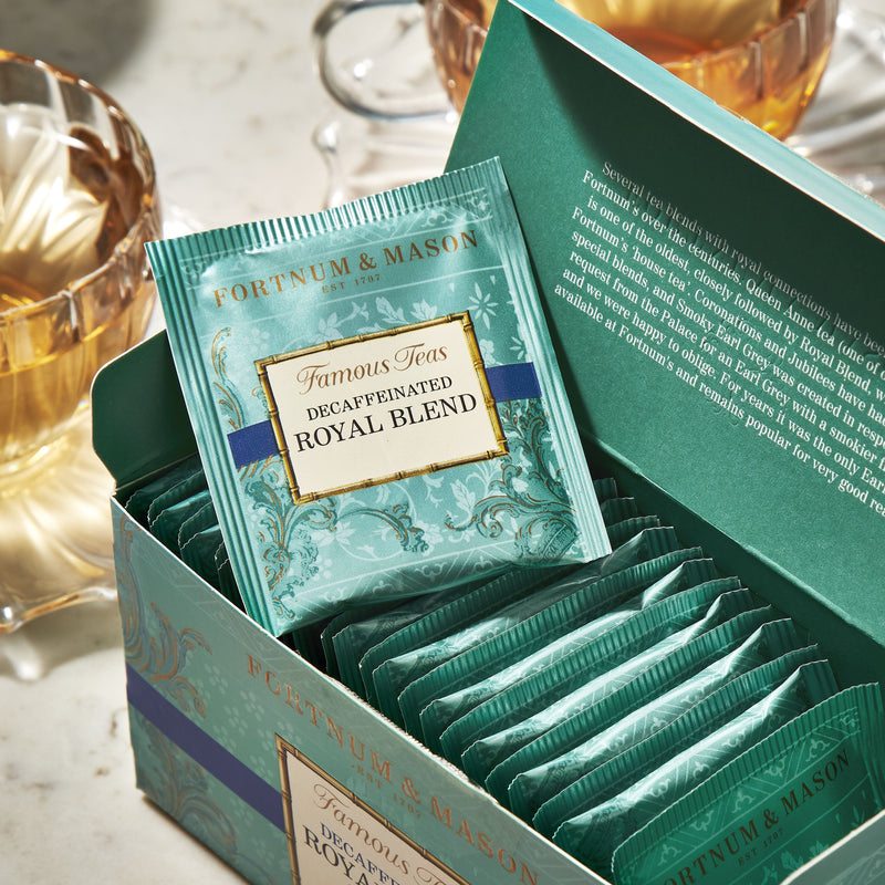 Fortnum & Mason Royal Blend Decaffeinated tea bags 50g (British brand)