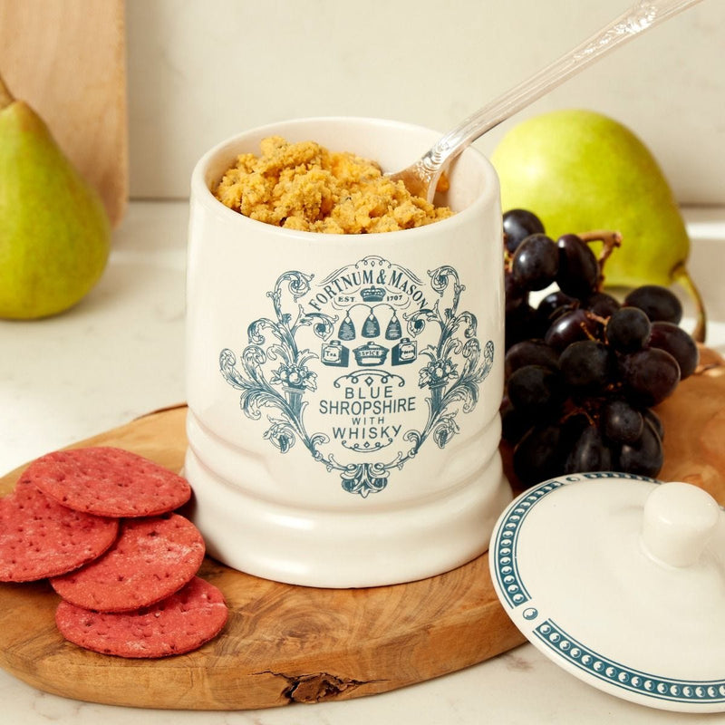Fortnum & Mason Blue Shropshire cheese with whisky 350g jar, UK version