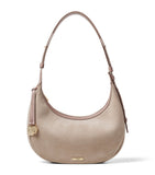 Aspinal of London small Soho Crescent suede shoulder bag, UK version