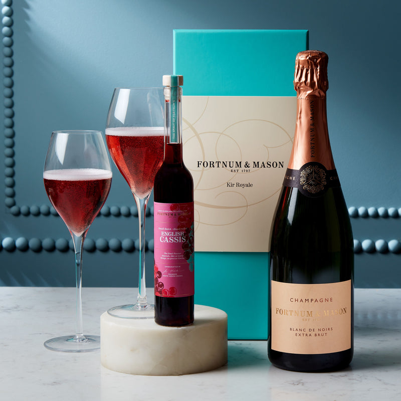 Fortnum's Kir Royale gift box, champagne and cassis, imported from the UK