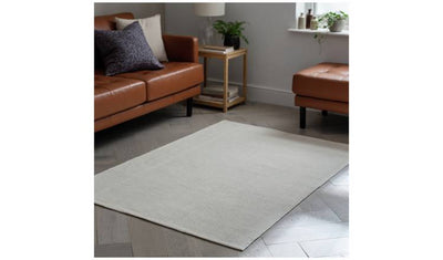 Argos Argos Home Plain Cream Cotton Flatweave Rug 60x90cm- Buy online at McGrocer