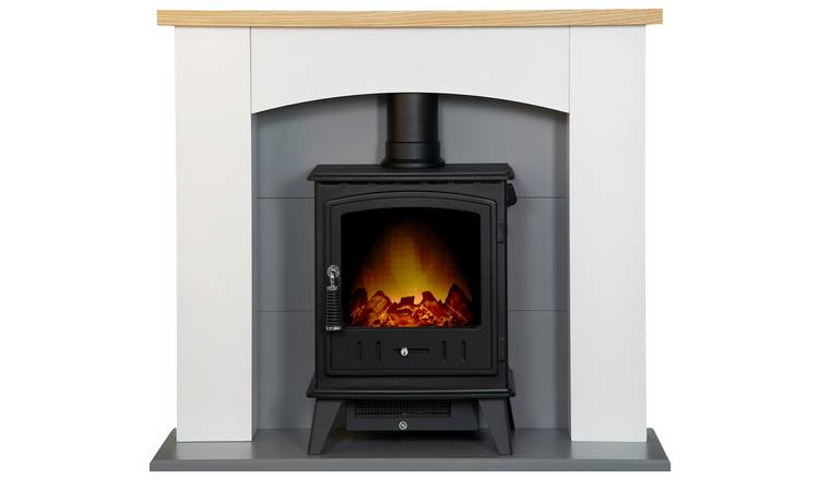 Adam Huxley white and grey electric stove suite - British product