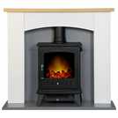 Adam Huxley white and grey electric stove suite - British product