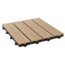 Workpro composite decking tiles Brown-Slatted 4 pieces (British brand)