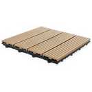 Workpro composite decking tiles Brown-Slatted 4 pieces (British brand)