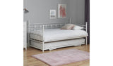 Argos Argos Home Abigail Metal Daybed with Trundle and 2 Mattresses in White Bed Set Single- Buy online at McGrocer