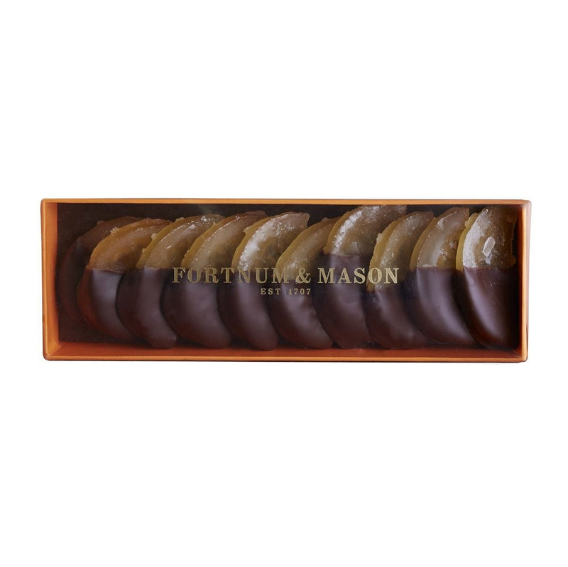 Fortnum's chocolate-dipped lemon slices 140g, imported from the UK