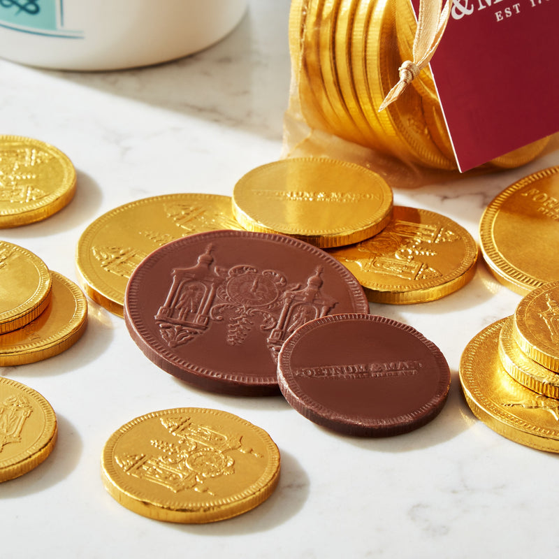Fortnum & Mason milk chocolate gold coins 100g (British brand)