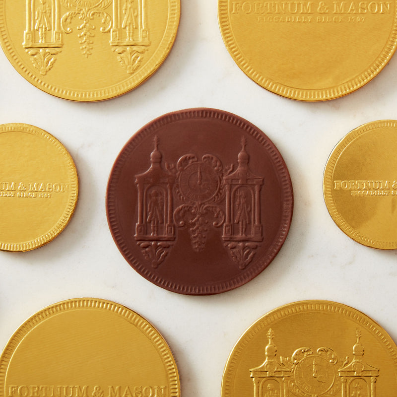 Fortnum & Mason milk chocolate gold coins 100g (British brand)